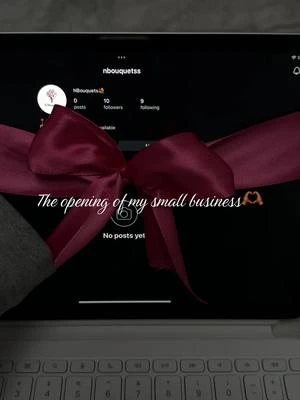 A ribbon tied across a new small-business profile before its reveal